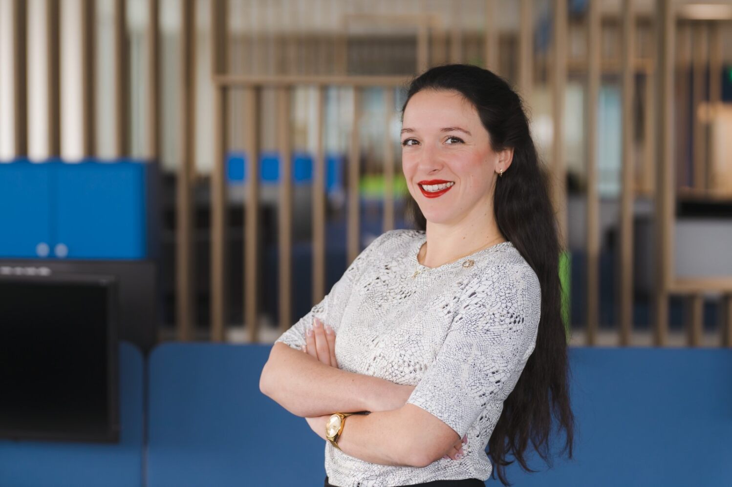a person with her arms crossed