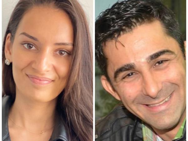 a collage of a person and a person