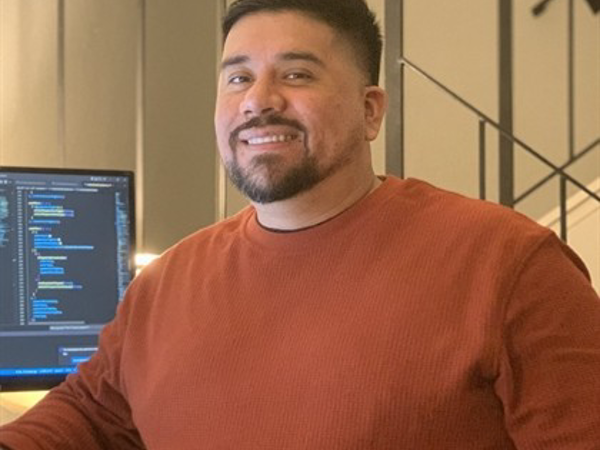 a person sitting at a desk