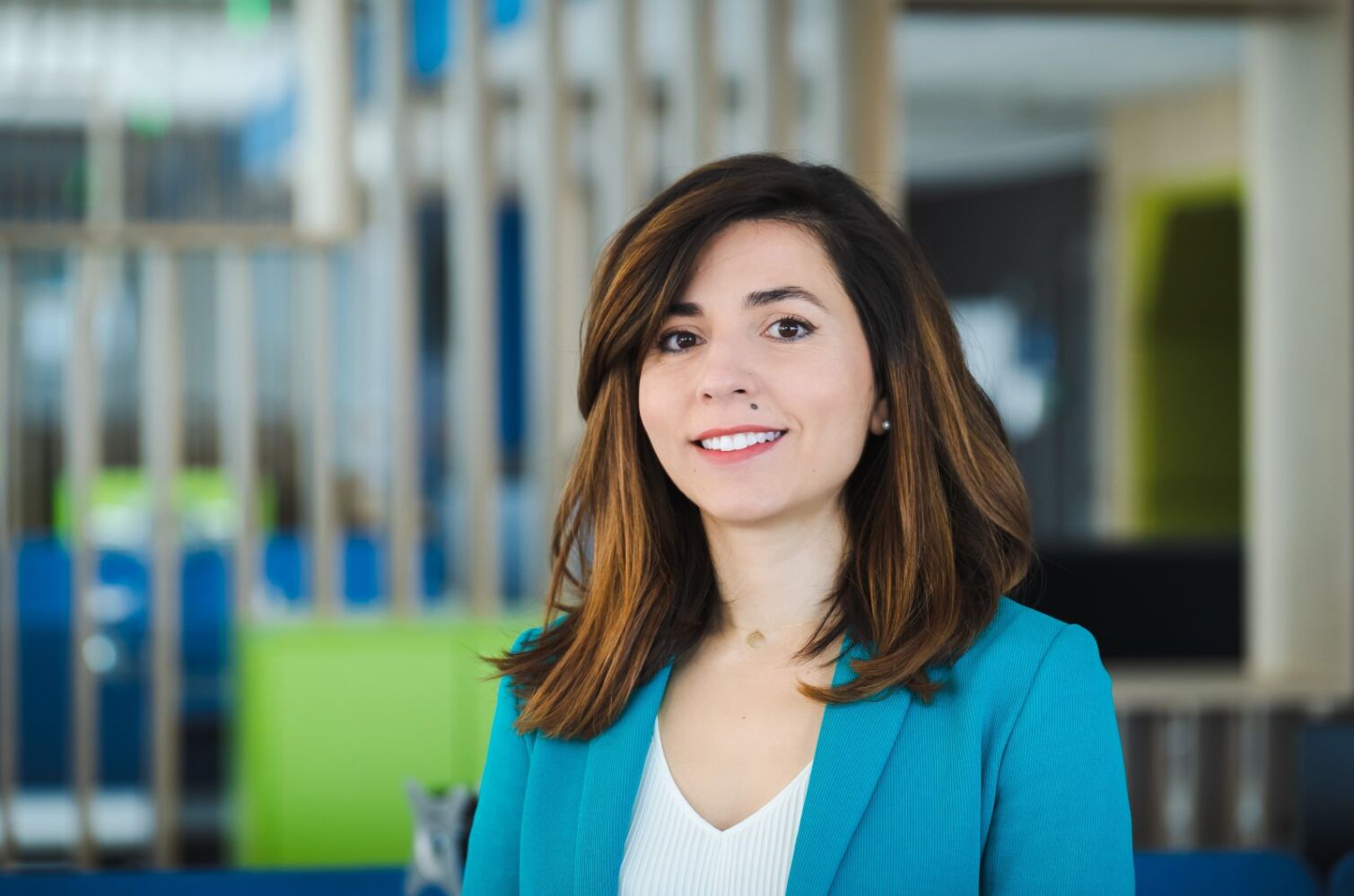 a person smiling at camera