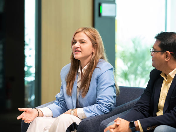 a person sitting in a chair