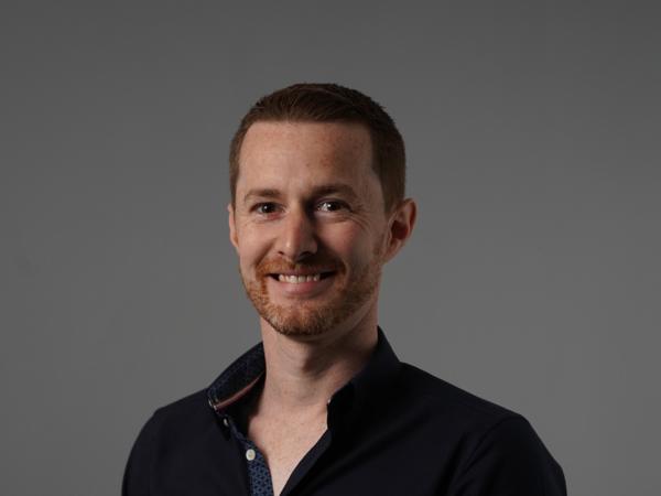 a person in a black shirt