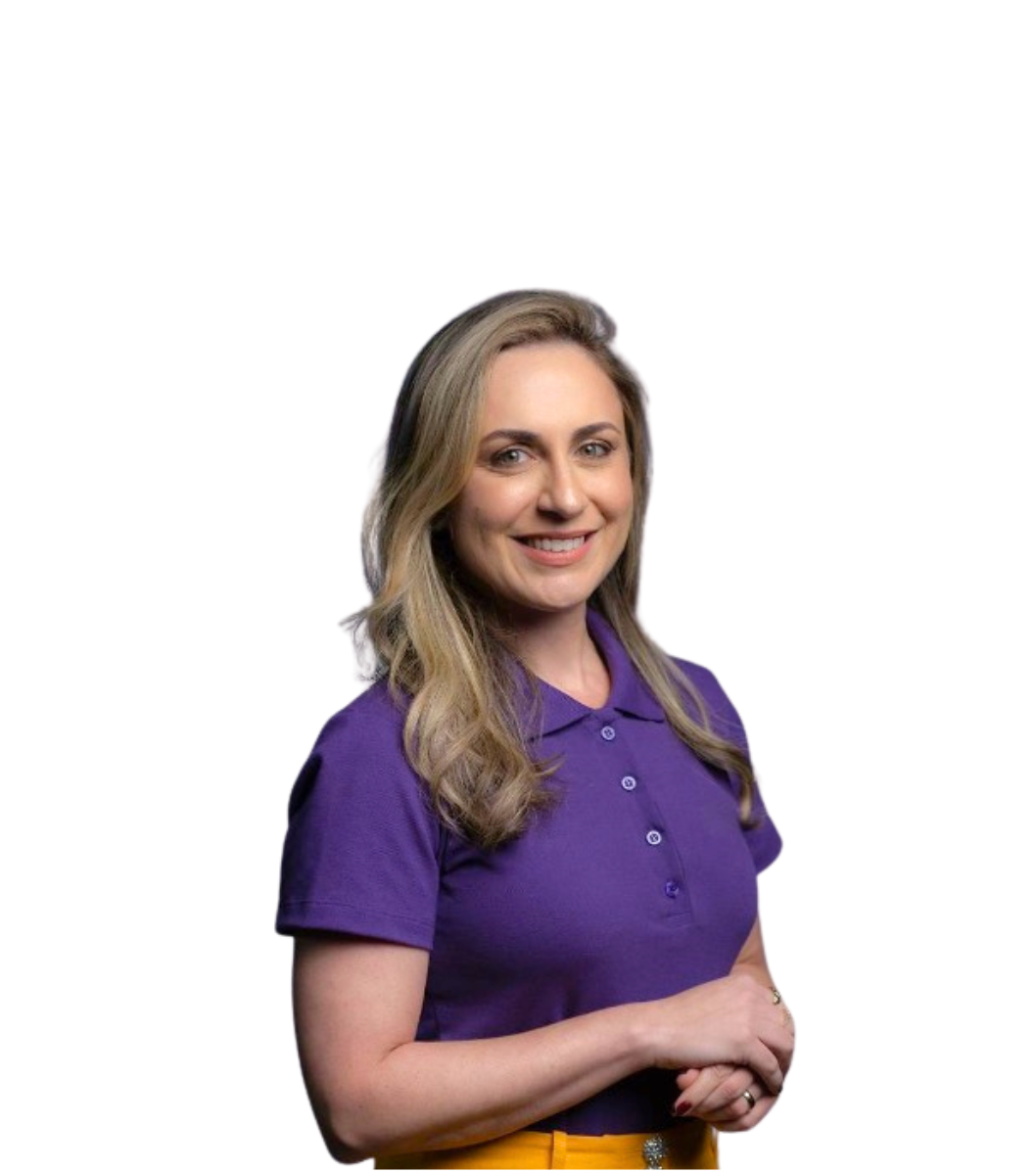 a person in a purple shirt