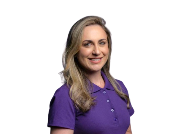 a person in a purple shirt