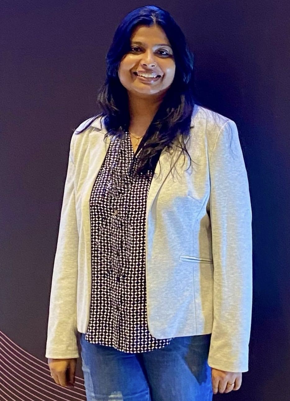 a person smiling at camera