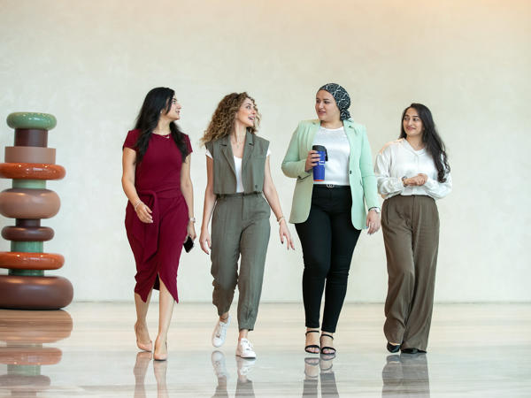a group of women walking