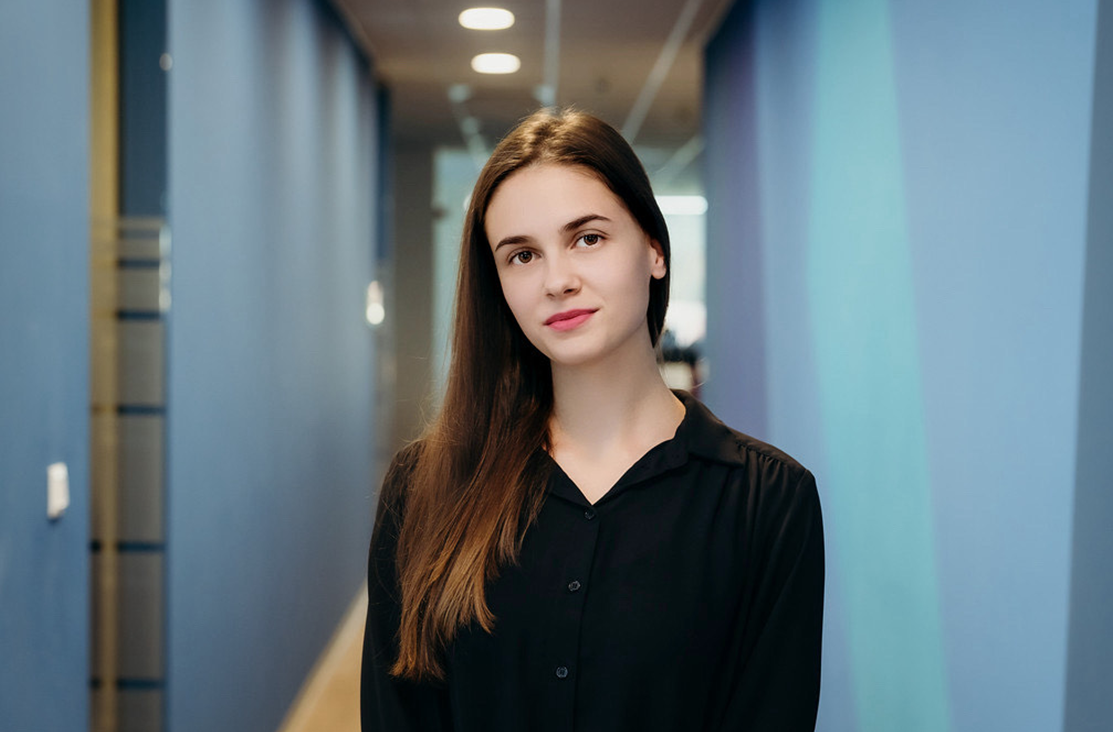 a person in a black shirt