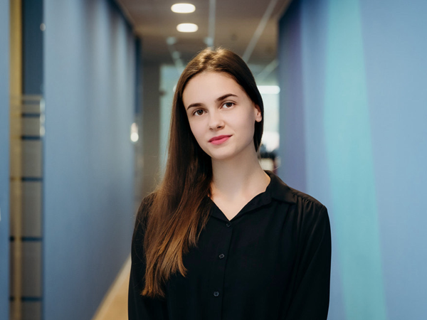a person in a black shirt