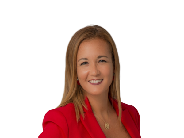 a person in a red jacket