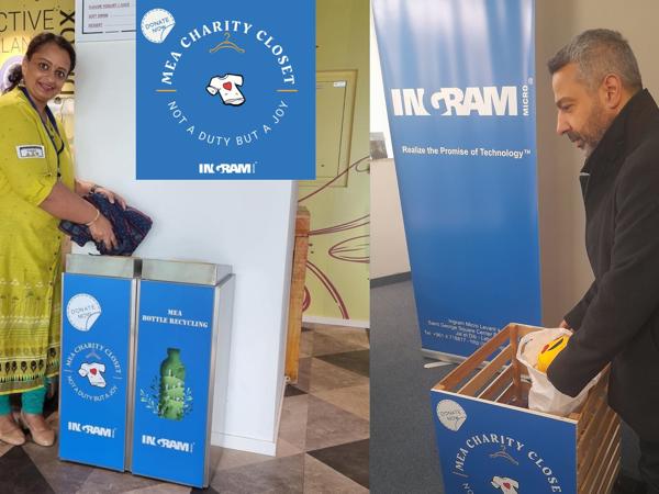 a person and person standing next to a trash can