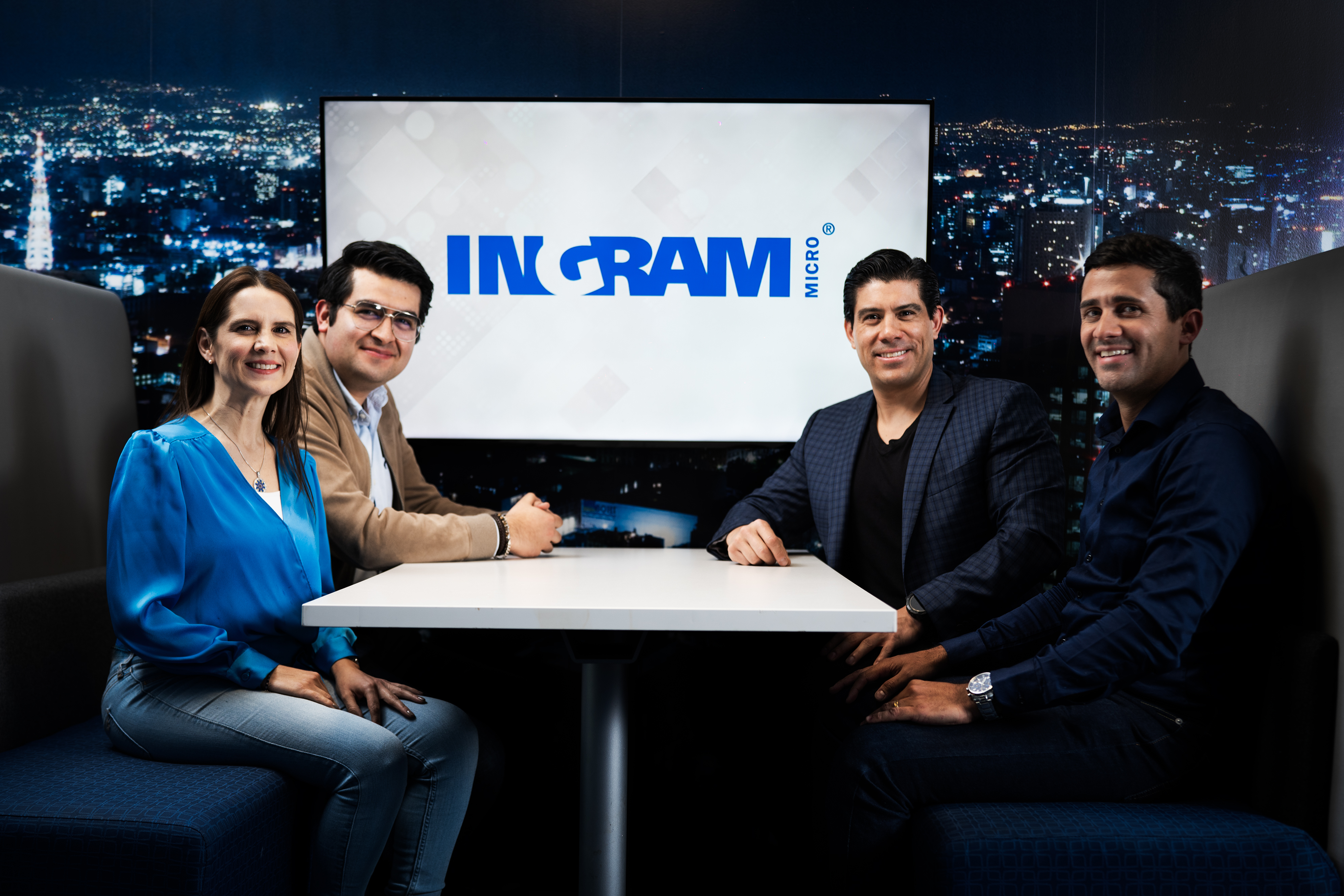 a group of people sitting at a table