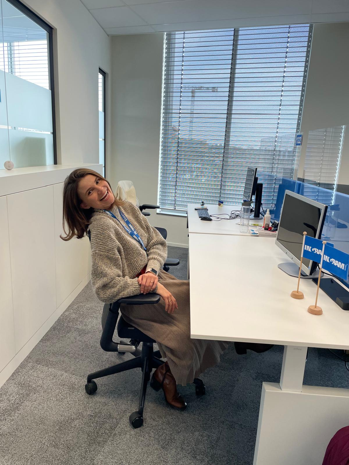 a person sitting at a desk